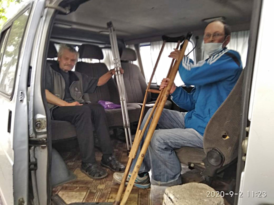 Файзуллин в пенсионный Кировского р-на для оформления пенсии по инвалидности и Осинцев в п-ку 44 Ленина 21 к неврологу